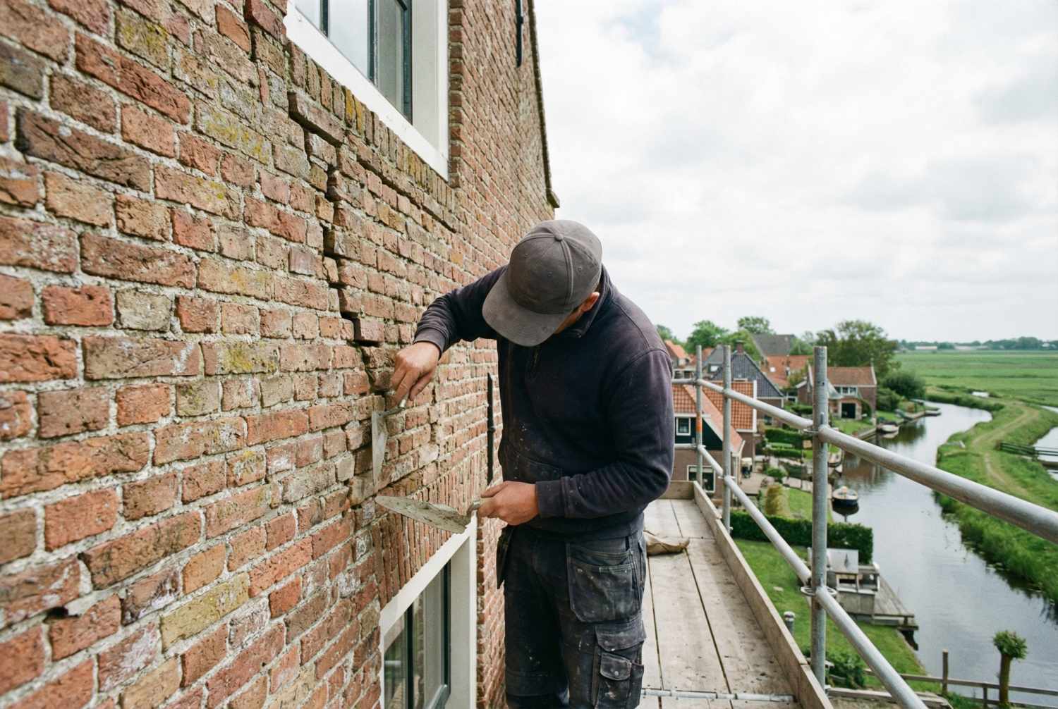 Muurreparatie woning Friesland